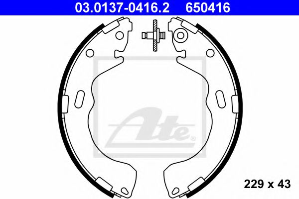 ATE 03.0137-0416.2 Тормозные колодоки для MAZDA TRIBUTE (Мазда Трибутэ) ATE 03.0137-0416.2 Тормозные колодоки для MAZDA TRIBUTE (Мазда Трибутэ)