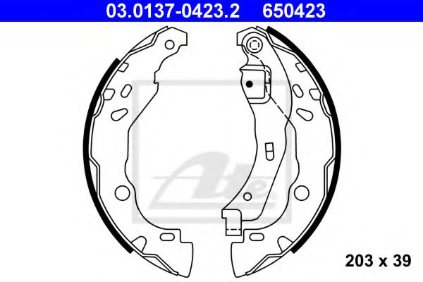 ATE 03.0137-0423.2 Тормозные колодоки для DACIA SANDERO (Дача Сандэро) ATE 03.0137-0423.2 Тормозные колодоки для DACIA SANDERO (Дача Сандэро)