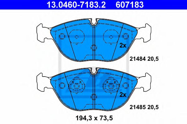 ATE 13.0460-7183.2 Тормозные колодки для ROLLSROYCE (Роллсроъcэ) ATE 13.0460-7183.2 Тормозные колодки для ROLLSROYCE (Роллсроъcэ)