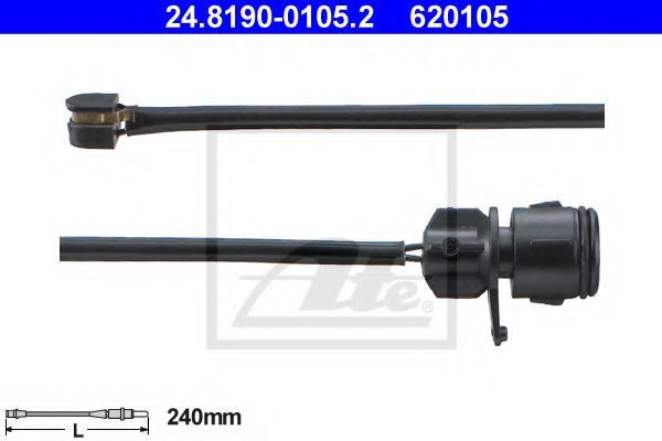 ATE 24.8190-0105.2 Сигнализатор, износ тормозных колодок для AUDI 100 (Ауди 100) ATE 24.8190-0105.2 Сигнализатор, износ тормозных колодок для AUDI 100 (Ауди 100)