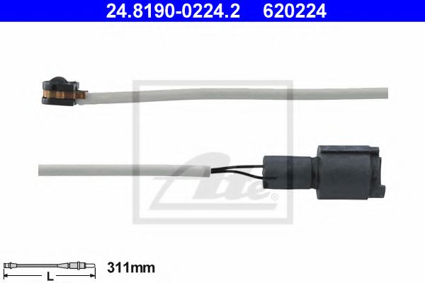 ATE 24.8190-0224.2 Сигнализатор, износ тормозных колодок для BMW 5 (Бмв 5) ATE 24.8190-0224.2 Сигнализатор, износ тормозных колодок для BMW 5 (Бмв 5)