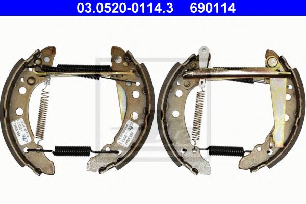 ATE 03.0520-0114.3 Тормозные колодоки для VOLKSWAGEN SCIROCCO (Фольксваген Сcироccо) ATE 03.0520-0114.3 Тормозные колодоки для VOLKSWAGEN SCIROCCO (Фольксваген Сcироccо)
