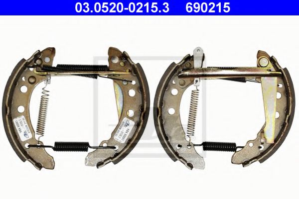 ATE 03.0520-0215.3 Тормозные колодоки для AUDI 4000 (Ауди 4000) ATE 03.0520-0215.3 Тормозные колодоки для AUDI 4000 (Ауди 4000)
