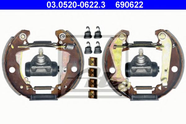 ATE 03.0520-0622.3 Тормозные колодоки для RENAULT LE CAR (Рено Лэ cар) ATE 03.0520-0622.3 Тормозные колодоки для RENAULT LE CAR (Рено Лэ cар)