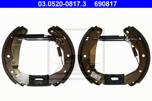 ATE 03.0520-0817.3 Тормозные колодоки для OPEL CORSA A (Опель Cорса а) ATE 03.0520-0817.3 Тормозные колодоки для OPEL CORSA A (Опель Cорса а)