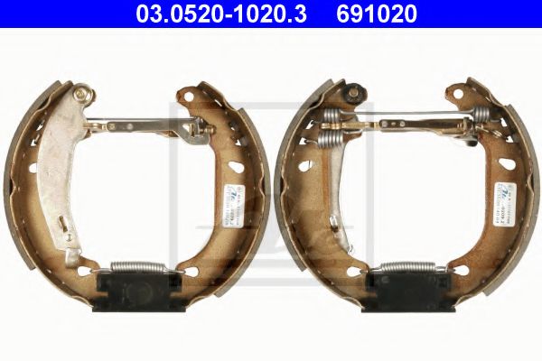 ATE 03.0520-1020.3 Тормозные колодоки для RENAULT CLIO I (Рено Cлио и) ATE 03.0520-1020.3 Тормозные колодоки для RENAULT CLIO I (Рено Cлио и)