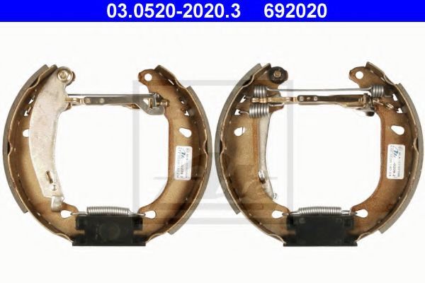 ATE 03.0520-2020.3 Тормозные колодоки для RENAULT 19 I (Рено 19 1) ATE 03.0520-2020.3 Тормозные колодоки для RENAULT 19 I (Рено 19 1)