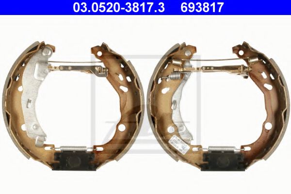 ATE 03.0520-3817.3 Тормозные колодоки для DACIA SANDERO (Дача Сандэро) ATE 03.0520-3817.3 Тормозные колодоки для DACIA SANDERO (Дача Сандэро)