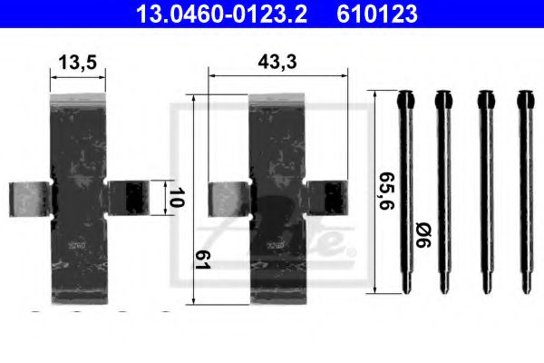 ATE 13.0460-0123.2 Комплектующие, колодки дискового тормоза для BMW 7 (Бмв 7) ATE 13.0460-0123.2 Комплектующие, колодки дискового тормоза для BMW 7 (Бмв 7)