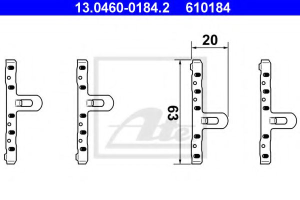 ATE 13.0460-0184.2 Комплектующие, колодки дискового тормоза для VOLKSWAGEN JETTA II (Фольксваген Жэтта 2) ATE 13.0460-0184.2 Комплектующие, колодки дискового тормоза для VOLKSWAGEN JETTA II (Фольксваген Жэтта 2)
