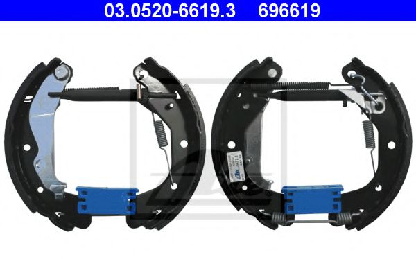 ATE 03.0520-6619.3 Тормозные колодоки для DAEWOO KALOS (Дэу Калос)