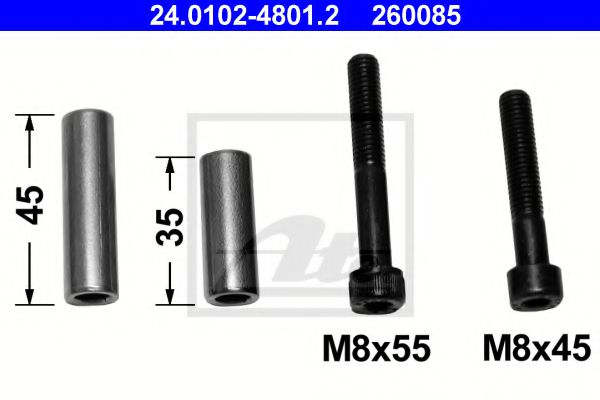 ATE 24.0102-4801.2 Комплект направляющей гильзы для VOLKSWAGEN GOLF (Фольксваген Голф) ATE 24.0102-4801.2 Комплект направляющей гильзы для VOLKSWAGEN GOLF (Фольксваген Голф)
