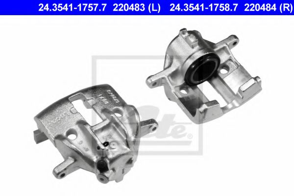 ATE 24.3541-1757.7 Тормозной суппорт для CITROËN BERLINGO (CитроËн Берлинго) ATE 24.3541-1757.7 Тормозной суппорт для CITROËN BERLINGO (CитроËн Берлинго)