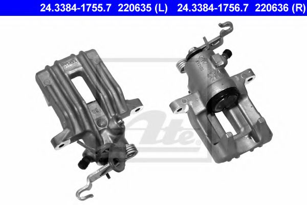 ATE 24.3384-1755.7 Тормозной суппорт для VOLKSWAGEN JETTA VI IV (Фольксваген Джетта 6 4) ATE 24.3384-1755.7 Тормозной суппорт для VOLKSWAGEN JETTA VI IV (Фольксваген Джетта 6 4)