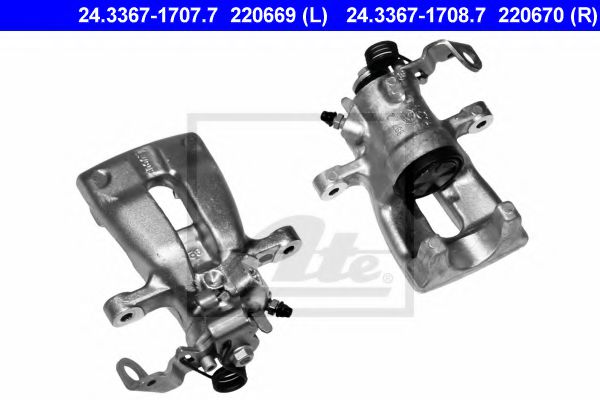 ATE 24.3367-1707.7 Тормозной суппорт для OPEL ASTRA A (Опель Астра а) ATE 24.3367-1707.7 Тормозной суппорт для OPEL ASTRA A (Опель Астра а)