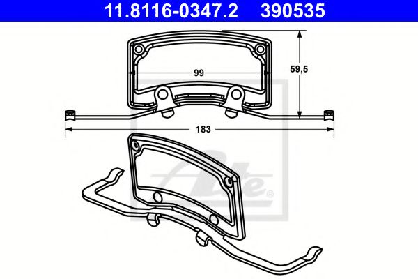 ATE 11.8116-0347.2 Пружина, тормозной суппорт для VOLKSWAGEN PHAETON (Фольксваген Пхаэтон) ATE 11.8116-0347.2 Пружина, тормозной суппорт для VOLKSWAGEN PHAETON (Фольксваген Пхаэтон)