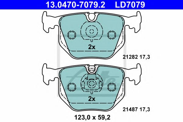 ATE 13.0470-7079.2 Тормозные колодки для BMW (Бмв) ATE 13.0470-7079.2 Тормозные колодки для BMW (Бмв)