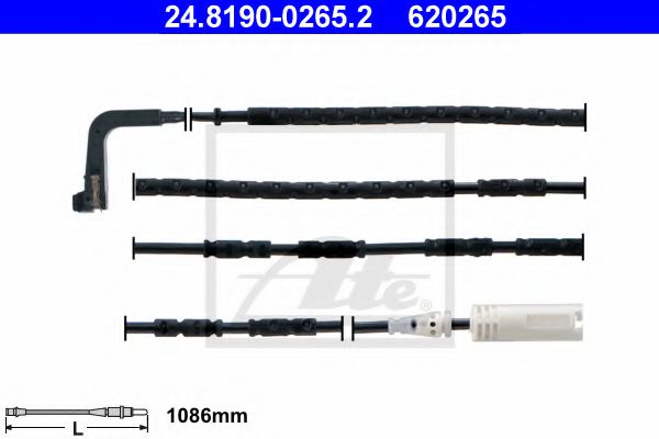 ATE 24.8190-0265.2 Сигнализатор, износ тормозных колодок для BMW (Бмв) ATE 24.8190-0265.2 Сигнализатор, износ тормозных колодок для BMW (Бмв)