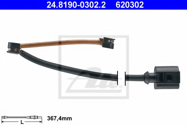 ATE 24.8190-0302.2 Сигнализатор, износ тормозных колодок для AUDI TT (Ауди Тт) ATE 24.8190-0302.2 Сигнализатор, износ тормозных колодок для AUDI TT (Ауди Тт)