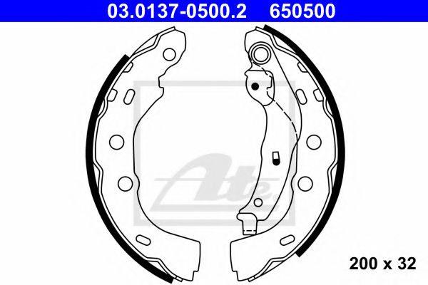 ATE 03.0137-0500.2 Тормозные колодоки для SUBARU JUSTY II (Субару Жустъ 2) ATE 03.0137-0500.2 Тормозные колодоки для SUBARU JUSTY II (Субару Жустъ 2)