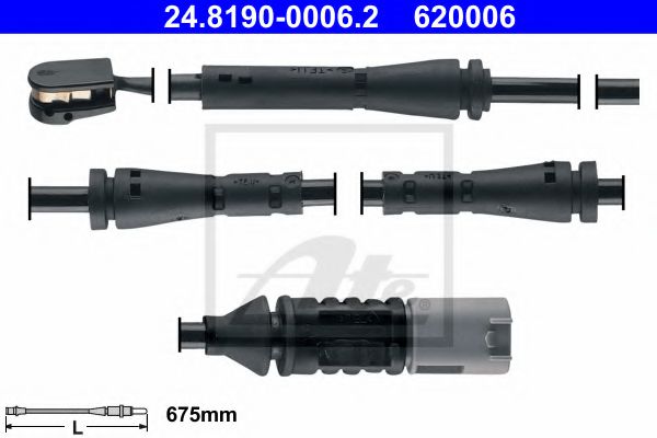 ATE 24.8190-0006.2 Сигнализатор, износ тормозных колодок для BMW (Бмв) ATE 24.8190-0006.2 Сигнализатор, износ тормозных колодок для BMW (Бмв)