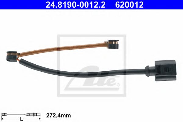 ATE 24.8190-0012.2 Сигнализатор, износ тормозных колодок для AUDI Q7 (Ауди Кью 7) ATE 24.8190-0012.2 Сигнализатор, износ тормозных колодок для AUDI Q7 (Ауди Кью 7)