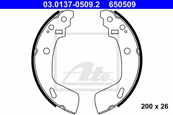 ATE 03.0137-0509.2 Тормозные колодоки для SUZUKI SWIFT IV (Сузуки Свифт 4) ATE 03.0137-0509.2 Тормозные колодоки для SUZUKI SWIFT IV (Сузуки Свифт 4)
