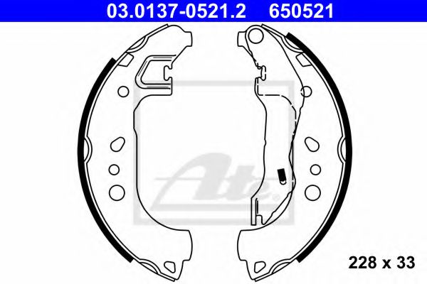 ATE 03.0137-0521.2 Тормозные колодоки для SEAT TOLEDO IV (Сеат Толедо 4) ATE 03.0137-0521.2 Тормозные колодоки для SEAT TOLEDO IV (Сеат Толедо 4)