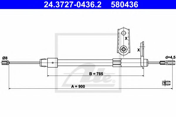 ATE 24.3727-0436.2 Трос, стояночная тормозная система для MERCEDES-BENZ C-CLASS SCOUPE (Мэрcэдэс-бэнз С класс сcоупэ) ATE 24.3727-0436.2 Трос, стояночная тормозная система для MERCEDES-BENZ C-CLASS SCOUPE (Мэрcэдэс-бэнз С класс сcоупэ)