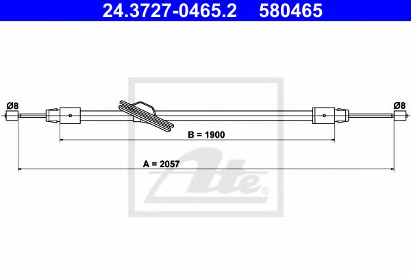 ATE 24.3727-0465.2 Трос, стояночная тормозная система для MERCEDESBENZ (Мерседес бенц) ATE 24.3727-0465.2 Трос, стояночная тормозная система для MERCEDESBENZ (Мерседес бенц)