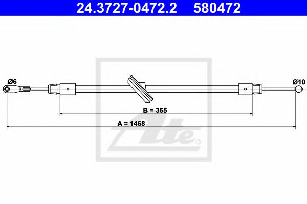 ATE 24.3727-0472.2 Трос, стояночная тормозная система для MERCEDESBENZ (Мерседес бенц) ATE 24.3727-0472.2 Трос, стояночная тормозная система для MERCEDESBENZ (Мерседес бенц)