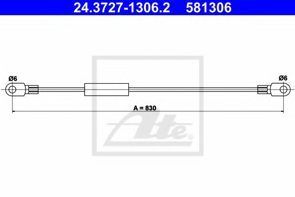 ATE 24.3727-1306.2 Трос, стояночная тормозная система для VOLVO (Вольво) ATE 24.3727-1306.2 Трос, стояночная тормозная система для VOLVO (Вольво)