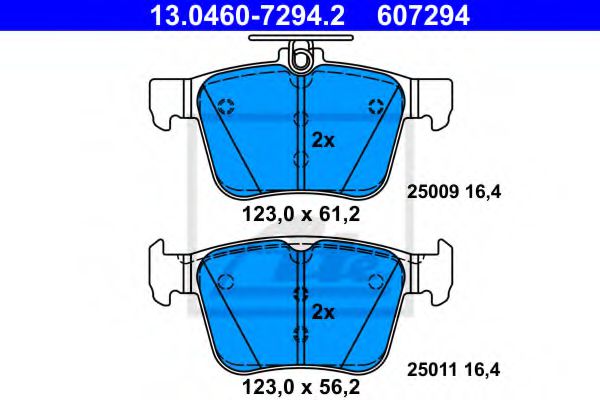 ATE 13.0460-7294.2 Тормозные колодки для VOLKSWAGEN (Фольксваген) ATE 13.0460-7294.2 Тормозные колодки для VOLKSWAGEN (Фольксваген)