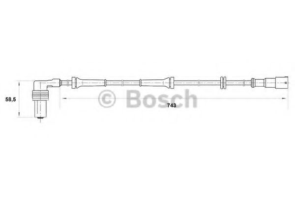 BOSCH 0 265 001 387 Датчик, частота вращения колеса передний мост для FIAT PUNTO (Фиат Пунто) BOSCH 0 265 001 387 Датчик, частота вращения колеса передний мост для FIAT PUNTO (Фиат Пунто)