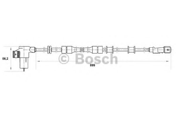 BOSCH 0 265 006 207 Датчик, частота вращения колеса передний мост для PEUGEOT 605 (Пежо 605) BOSCH 0 265 006 207 Датчик, частота вращения колеса передний мост для PEUGEOT 605 (Пежо 605)