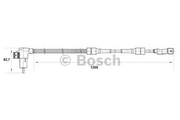 BOSCH 0 265 006 208 Датчик, частота вращения колеса для PEUGEOT 605 (Пежо 605) BOSCH 0 265 006 208 Датчик, частота вращения колеса для PEUGEOT 605 (Пежо 605)