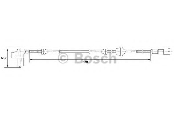 BOSCH 0 265 006 407 Датчик, частота вращения колеса передний мост для VOLKSWAGEN T4 MULTIVAN (Фольксваген Т4 мултиvан) BOSCH 0 265 006 407 Датчик, частота вращения колеса передний мост для VOLKSWAGEN T4 MULTIVAN (Фольксваген Т4 мултиvан)