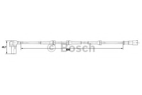 BOSCH 0 265 006 408 Датчик, частота вращения колеса для VOLKSWAGEN T4 MULTIVAN (Фольксваген Т4 мултиvан) BOSCH 0 265 006 408 Датчик, частота вращения колеса для VOLKSWAGEN T4 MULTIVAN (Фольксваген Т4 мултиvан)