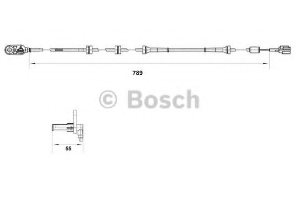 BOSCH 0 265 007 465 Датчик, частота вращения колеса для NISSAN (Ниссан) BOSCH 0 265 007 465 Датчик, частота вращения колеса для NISSAN (Ниссан)