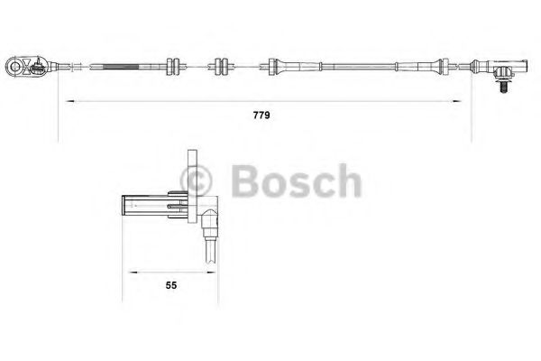 BOSCH 0 265 007 632 Датчик, частота вращения колеса для NISSAN (Ниссан) BOSCH 0 265 007 632 Датчик, частота вращения колеса для NISSAN (Ниссан)