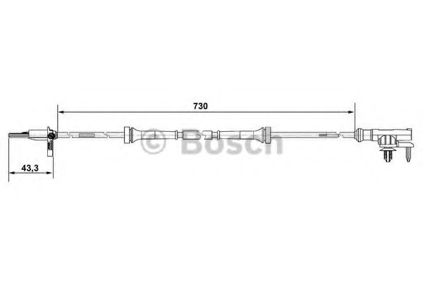 BOSCH 0 265 007 637 Датчик, частота вращения колеса передний мост для SMART FORFOUR (Смарт Форфоур) BOSCH 0 265 007 637 Датчик, частота вращения колеса передний мост для SMART FORFOUR (Смарт Форфоур)