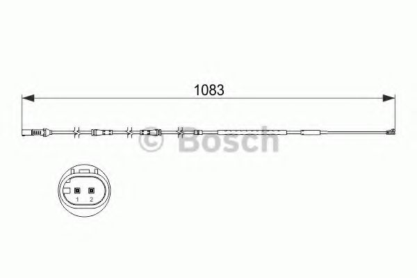 BOSCH 1 987 473 500 Сигнализатор, износ тормозных колодок передний мост для BMW 5 (Бмв 5) BOSCH 1 987 473 500 Сигнализатор, износ тормозных колодок передний мост для BMW 5 (Бмв 5)