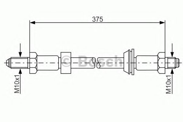 BOSCH 1 987 476 023 Тормозной шланг передняя ось, двусторонне для FORD ORION II (Форд Орион 2) BOSCH 1 987 476 023 Тормозной шланг передняя ось, двусторонне для FORD ORION II (Форд Орион 2)