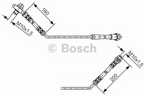 BOSCH 1 987 476 054 Тормозной шланг Задний мост слева для BMW (Бмв) BOSCH 1 987 476 054 Тормозной шланг Задний мост слева для BMW (Бмв)