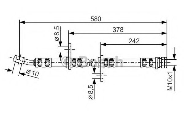 BOSCH 1 987 476 070 Тормозной шланг задний мост для HONDA CRX II (Хонда Cрх 2) BOSCH 1 987 476 070 Тормозной шланг задний мост для HONDA CRX II (Хонда Cрх 2)