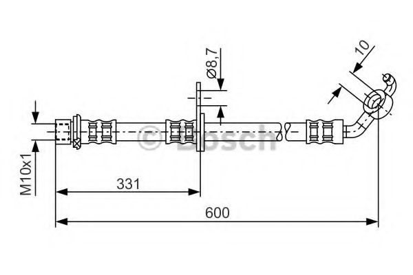 BOSCH 1 987 476 106 Тормозной шланг передний мост справа для TOYOTA RAV 4 II (Тойота/тоета Рав 4 2) BOSCH 1 987 476 106 Тормозной шланг передний мост справа для TOYOTA RAV 4 II (Тойота/тоета Рав 4 2)