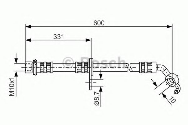 BOSCH 1 987 476 108 Тормозной шланг для TOYOTA RAV 4 II (Тойота/тоета Рав 4 2) BOSCH 1 987 476 108 Тормозной шланг для TOYOTA RAV 4 II (Тойота/тоета Рав 4 2)