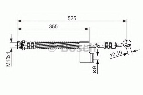 BOSCH 1 987 476 188 Тормозной шланг передний мост слева для HYUNDAI MATRIX (Хендай Матрикс) BOSCH 1 987 476 188 Тормозной шланг передний мост слева для HYUNDAI MATRIX (Хендай Матрикс)