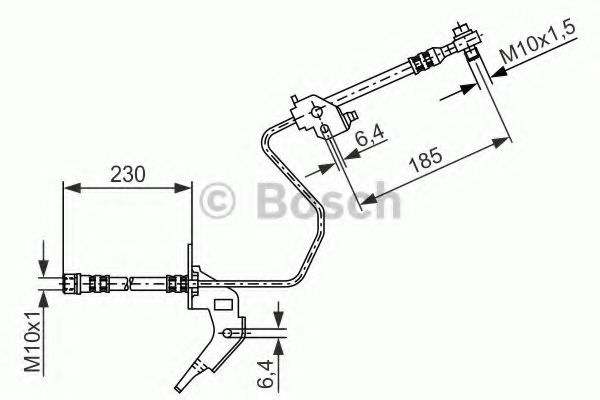 BOSCH 1 987 476 199 Тормозной шланг Задний мост слева для OPEL MERIVA B (Опель Мерива б) BOSCH 1 987 476 199 Тормозной шланг Задний мост слева для OPEL MERIVA B (Опель Мерива б)