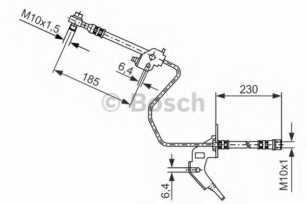 BOSCH 1 987 476 200 Тормозной шланг для OPEL MERIVA B (Опель Мерива б) BOSCH 1 987 476 200 Тормозной шланг для OPEL MERIVA B (Опель Мерива б)